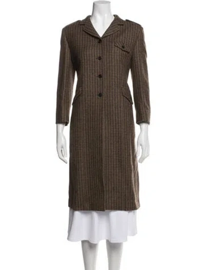Pre-owned Miu Miu 2019 Virgin Wool Coat In Brown
