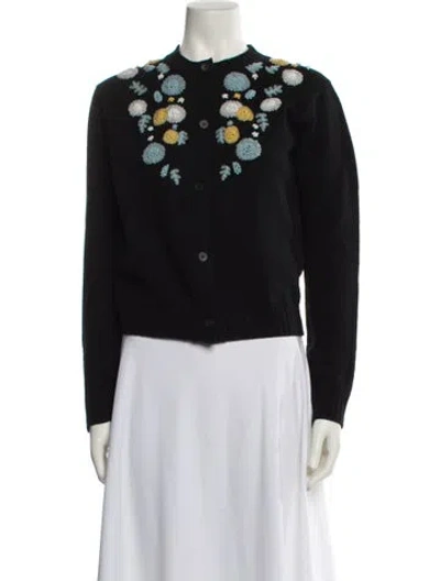 Pre-owned Miu Miu 2019 Virgin Wool Sweater In Black