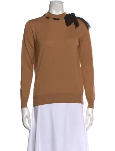 Pre-owned Miu Miu 2019 Virgin Wool Sweater In Brown