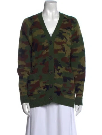 Pre-owned Miu Miu 2019 Virgin Wool Sweater In Green