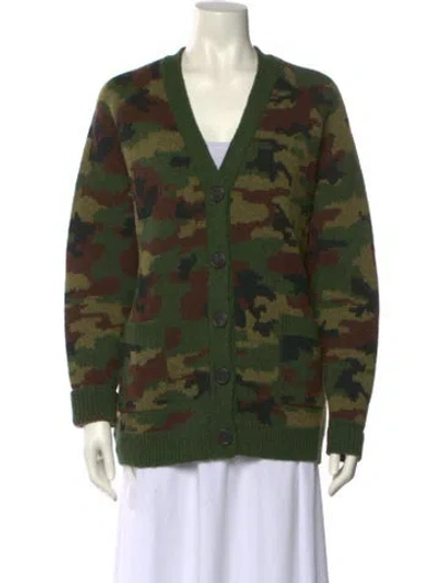 Pre-owned Miu Miu 2019 Virgin Wool Sweater In Green