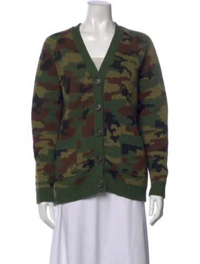 Pre-owned Miu Miu 2019 Virgin Wool Sweater In Green