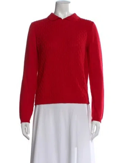Pre-owned Miu Miu 2019 Virgin Wool Sweater In Red