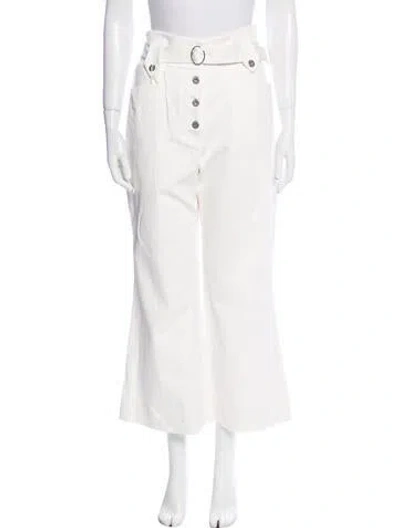 Pre-owned Miu Miu 2019 Wide Leg Pants In White