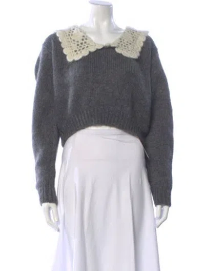 Pre-owned Miu Miu 2020 Angora Sweater In Gray