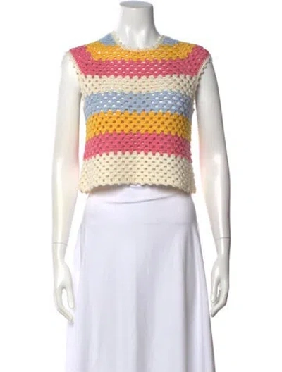 Pre-owned Miu Miu 2020 Crochet Top In Pink