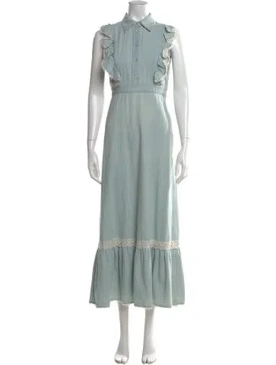 Pre-owned Miu Miu 2020 Long Dress In Blue