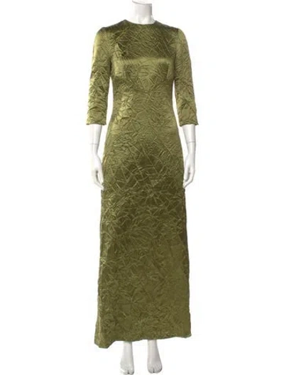 Pre-owned Miu Miu 2020 Long Dress In Green