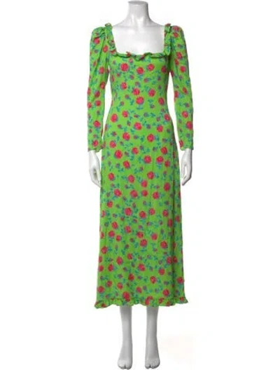 Pre-owned Miu Miu 2020 Long Dress In Green
