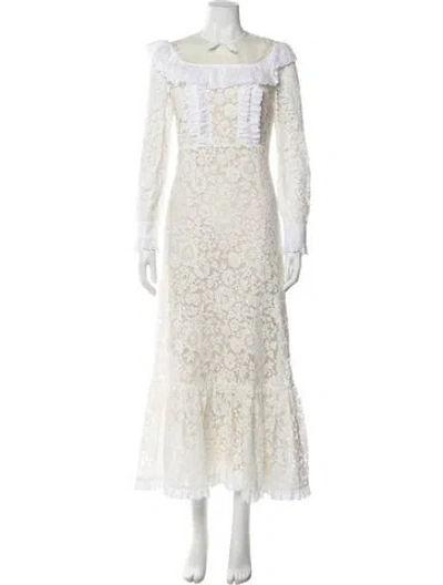 Pre-owned Miu Miu 2020 Long Dress In White