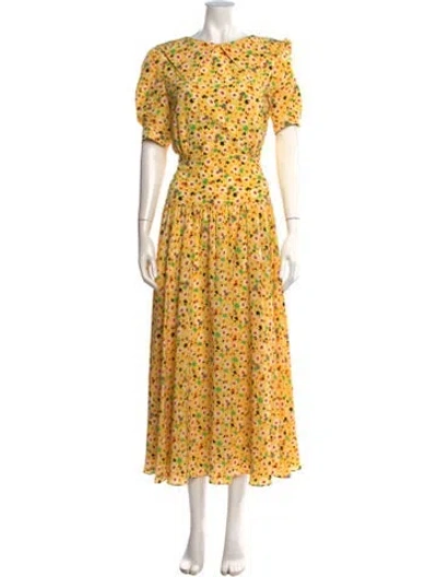 Pre-owned Miu Miu 2020 Long Dress In Yellow