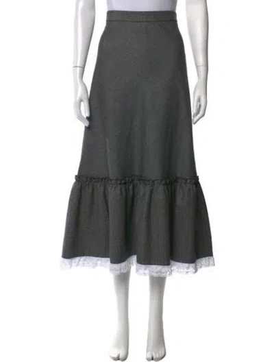 Pre-owned Miu Miu 2020 Long Skirt In Grey