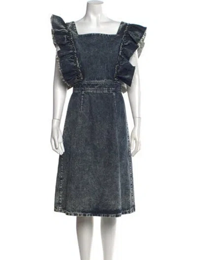 Pre-owned Miu Miu 2020 Midi Length Dress In Blue