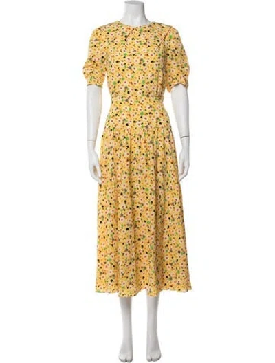 Pre-owned Miu Miu 2020 Midi Length Dress W/ Tags In Yellow