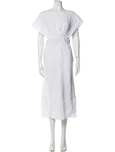 Pre-owned Miu Miu 2020 Midi Length Dress In White