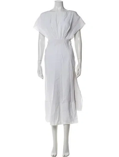 Pre-owned Miu Miu 2020 Midi Length Dress In White