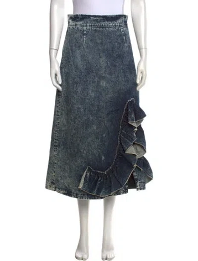 Pre-owned Miu Miu 2020 Midi Length Skirt In Blue