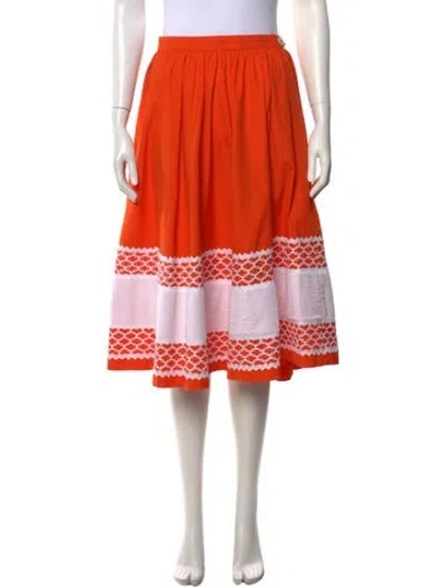 Pre-owned Miu Miu 2020 Midi Length Skirt In Orange