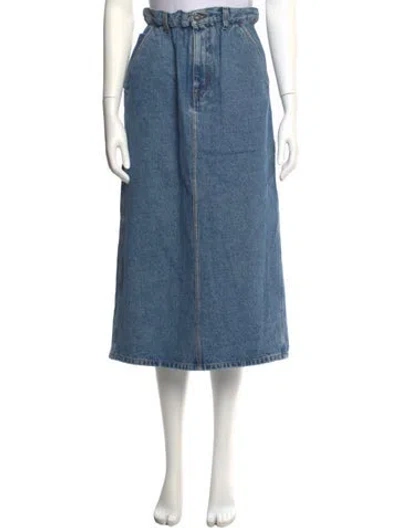 Pre-owned Miu Miu 2020 Midi Length Skirt W/ Tags In Blue