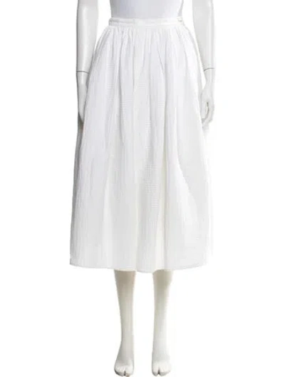 Pre-owned Miu Miu 2020 Midi Length Skirt In White