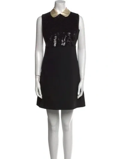 Pre-owned Miu Miu 2020 Mini Dress In Black