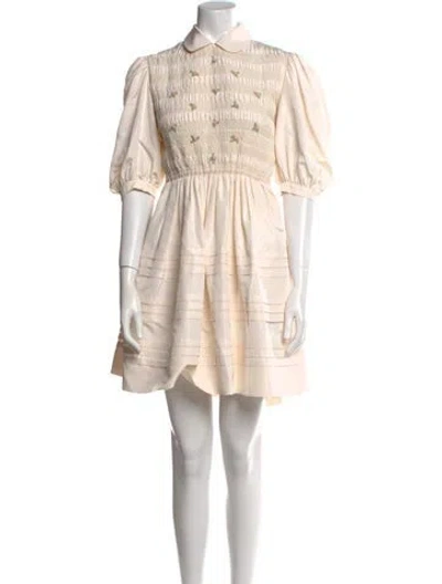 Pre-owned Miu Miu 2020 Mini Dress In Neutral
