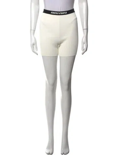 Pre-owned Miu Miu 2020 Mini Shorts In Neutrals