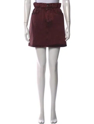 Pre-owned Miu Miu 2020 Mini Skirt W/ Tags In Burgundy