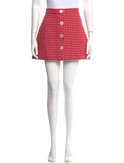 Pre-owned Miu Miu 2020 Mini Skirt W/ Tags In Red