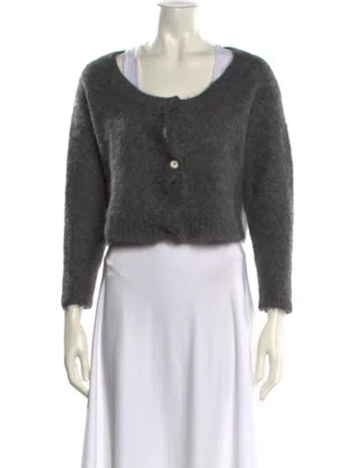 Pre-owned Miu Miu 2020 Mohair Sweater In Gray