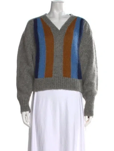 Pre-owned Miu Miu 2020 Mohair Sweater In Gray