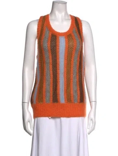 Pre-owned Miu Miu 2020 Mohair Sweater In Orange