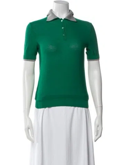 Pre-owned Miu Miu 2020 Short Sleeve Polo In Green