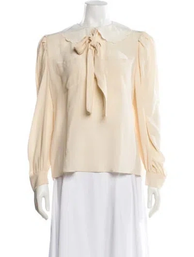 Pre-owned Miu Miu 2020 Silk Blouse In Neutral