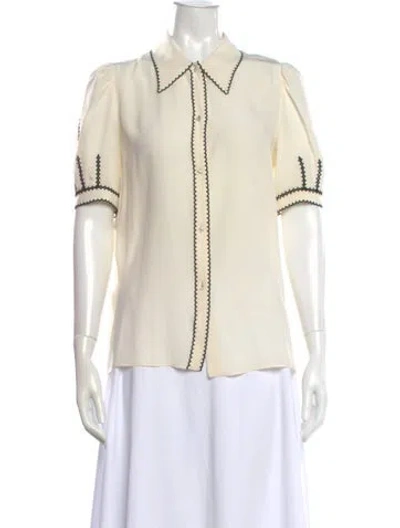 Pre-owned Miu Miu 2020 Silk Blouse In Neutral