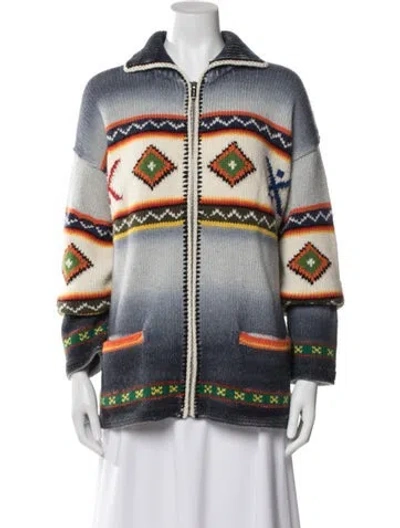 Pre-owned Miu Miu 2020 Virgin Wool Jacket In Blue