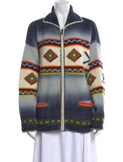 Pre-owned Miu Miu 2020 Virgin Wool Sweater In Blue