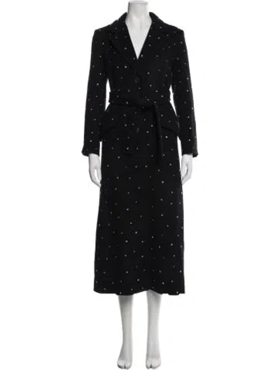 Pre-owned Miu Miu 2020 Virgin Wool Trench Coat In Black
