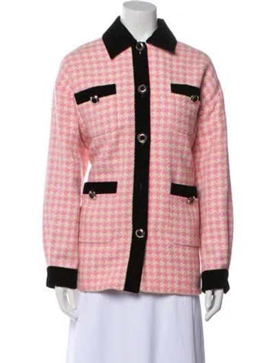 Pre-owned Miu Miu 2020 Virgin Wool Utility Jacket In Pink