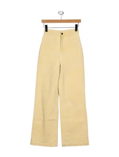 Pre-owned Miu Miu 2020 Wide Leg Jeans In Yellow