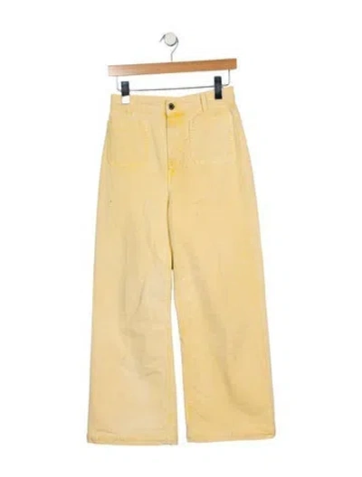 Pre-owned Miu Miu 2020 Wide Leg Pants In Yellow