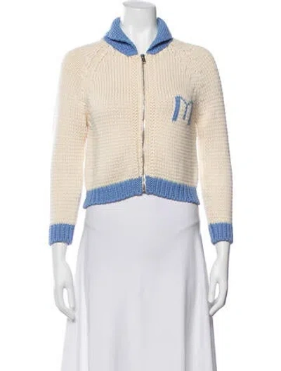 Pre-owned Miu Miu 2020 Wool Sweater In White