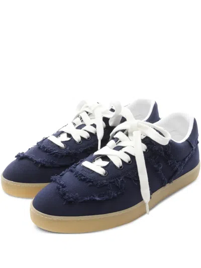 Pre-owned Miu Miu 2020s Lace-up Sneakers In Blue