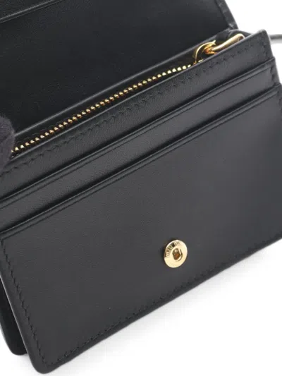 Pre-owned Miu Miu 2020s Matelassé Bi-fold Wallet In Black