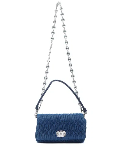 Pre-owned Miu Miu 2020s Matelassé Shoulder Bag In Brown