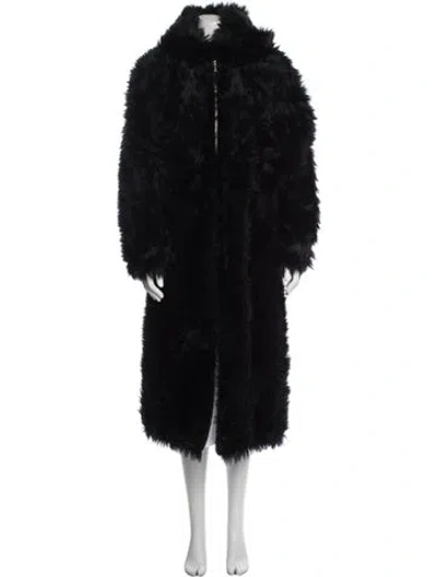 Pre-owned Miu Miu 2021 Aspen Faux Fur Faux Fur Coat W/ Tags In Black