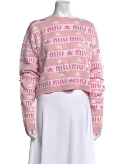 Pre-owned Miu Miu 2021 Cashmere Sweater In Pink