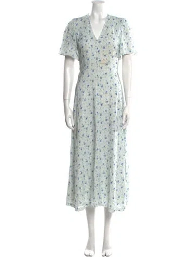 Pre-owned Miu Miu 2021 Long Dress In Blue