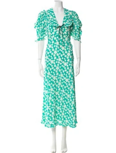 Pre-owned Miu Miu 2021 Long Dress In Green