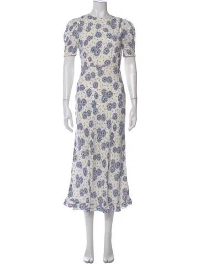 Pre-owned Miu Miu 2021 Long Dress In White
